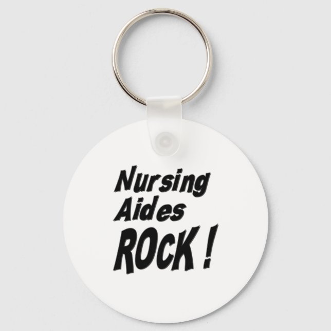 Nursing Aides Rock! Keychain (Front)