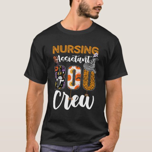 Nursing Assistant Boo Crew Ghost Fun CNA Halloween T_Shirt