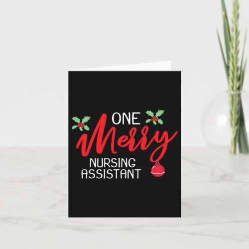 Nursing Assistant Christmas Day Merry  Card