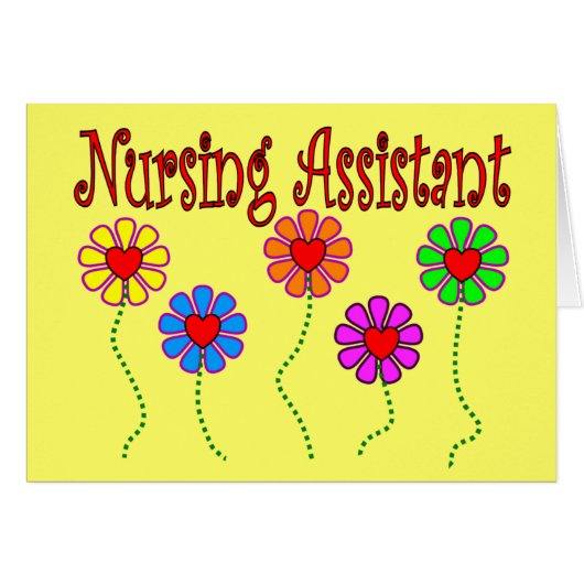 Nursing Assistant Gifts--Floral Design (Front Horizontal)