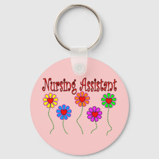 Nursing Assistant Gifts--Floral Design Keychain