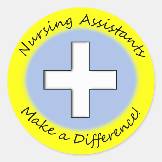 Nursing Assistant Gifts "Making a Difference" Classic Round Sticker (Front)