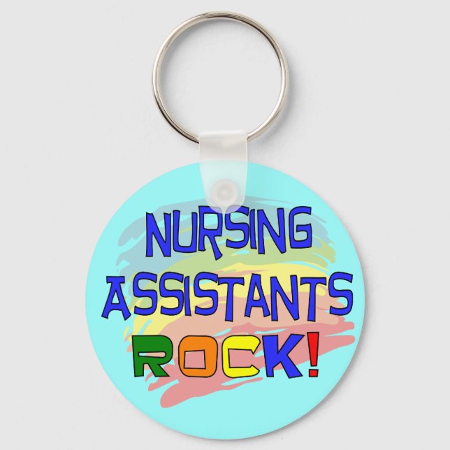 Nursing Assistants ROCK Keychain (Front)