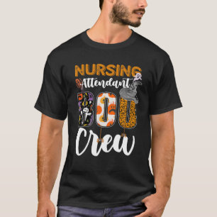 Nursing Attendant Boo Crew Halloween Matching T-Shirt