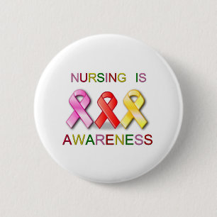 NURSING AWARENESS PINBACK BUTTON