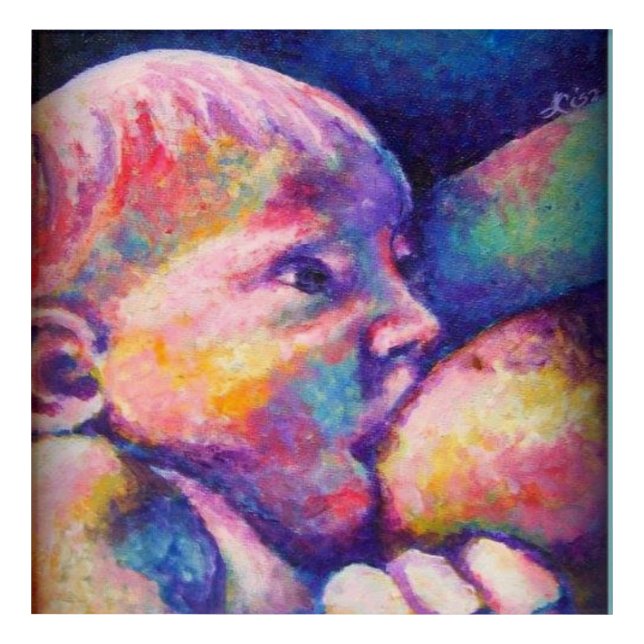 Nursing Baby  Acrylic Print (Front)