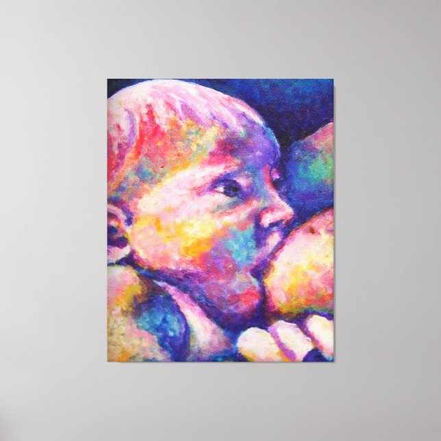 Nursing Baby  Canvas Print (Front)