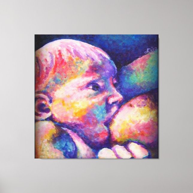 Nursing Baby  Canvas Print (Front)