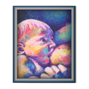 Nursing Baby Metal Print
