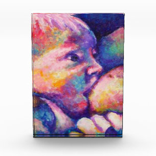 Nursing Baby Photo Block