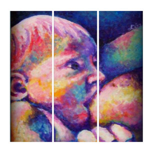 Nursing Baby Triptych