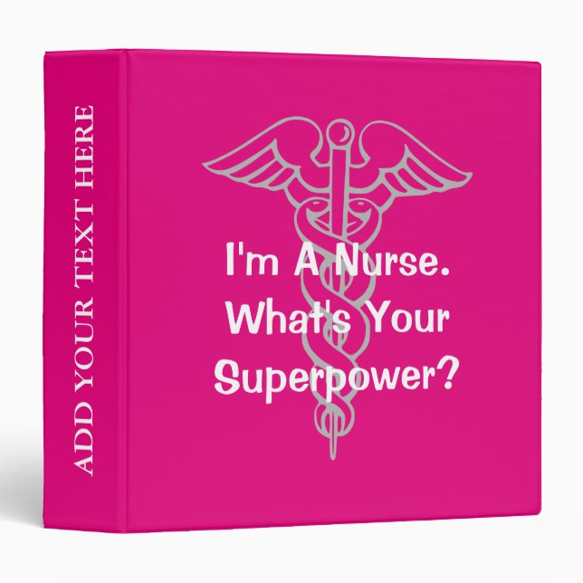 Nursing binder with funny quote for super nurse (Front/Spine)