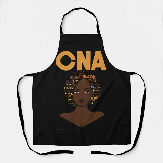 Nursing Black CNA Certified Assistant Black Nurse  Apron (Front)