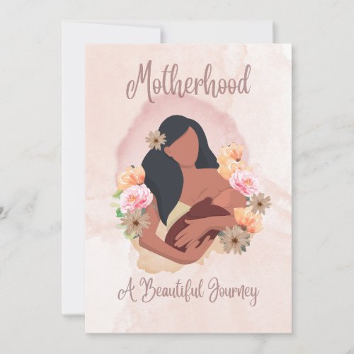 Nursing Breast Feeding Motherhood Journey Card