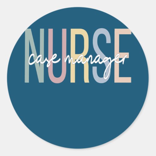Nursing Case Management Boho Nurse Case Manager  Classic Round Sticker