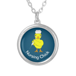 Nursing Chick Silver Plated Necklace