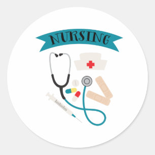 Nursing Classic Round Sticker