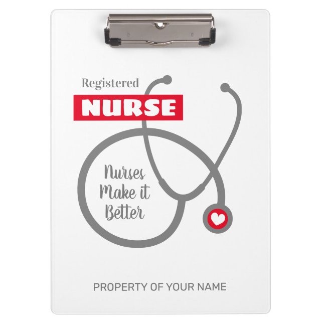 Nursing clipboard gift for Registered Nurse (Front)
