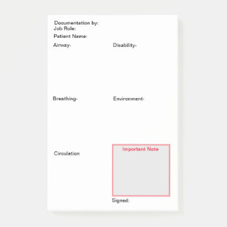 Nursing documentation post-its (vertical) post-it notes