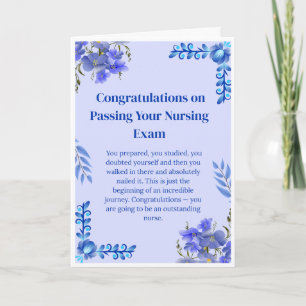 Nursing Exam Congratulations Card — Nurse Graduate