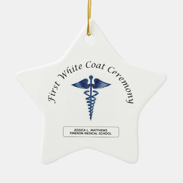 Nursing First White Coat Ceremony Ceramic Ornament (Front)