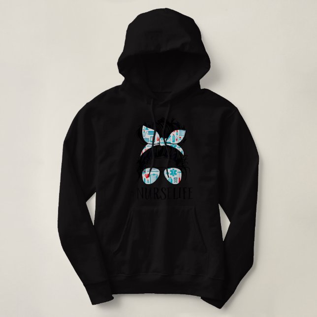 Nursing Gifts For Women Girls Students ER CNA RN N Hoodie (Design Front)