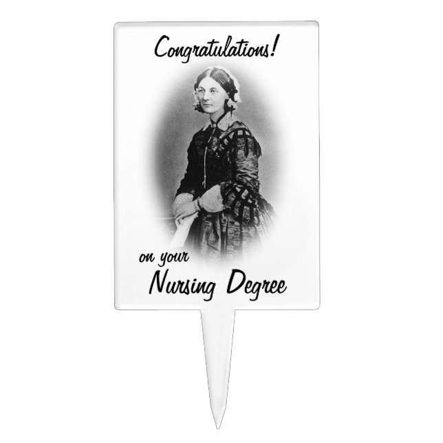 Nursing Grad Congratulations!-Florence Nightingale Cake Topper (Front)