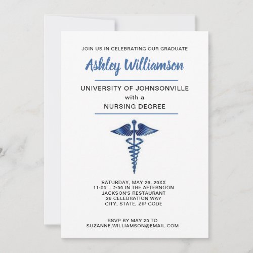 Nursing Graduate Announcement Invitation
