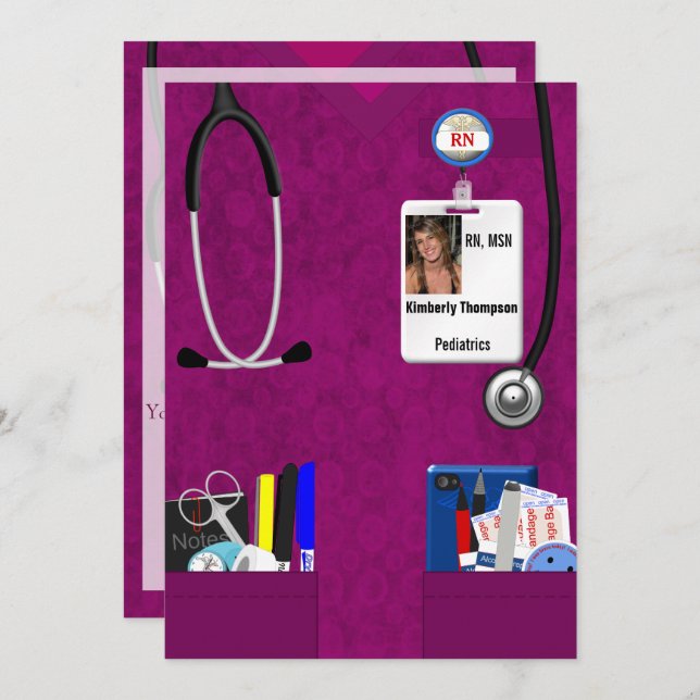 Nursing Graduation Invitation (Front/Back)