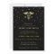 Nursing Graduation Invitations | Gold & Black