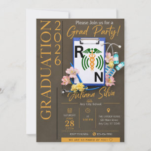 Nursing Graduation Party Invitation Card 2026   Me