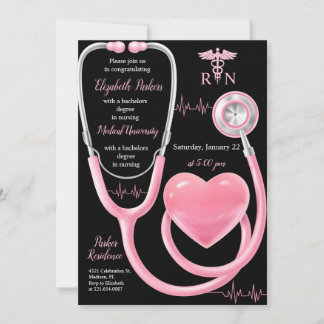 Nursing Graduation Party Licensed Vocational Invitation