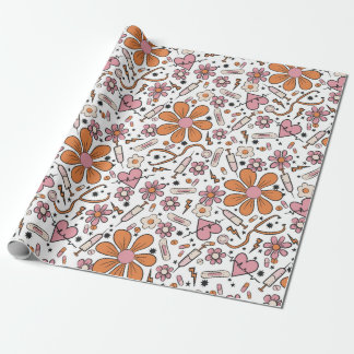 Nursing Graduation Party Wrapping Paper Healthcare