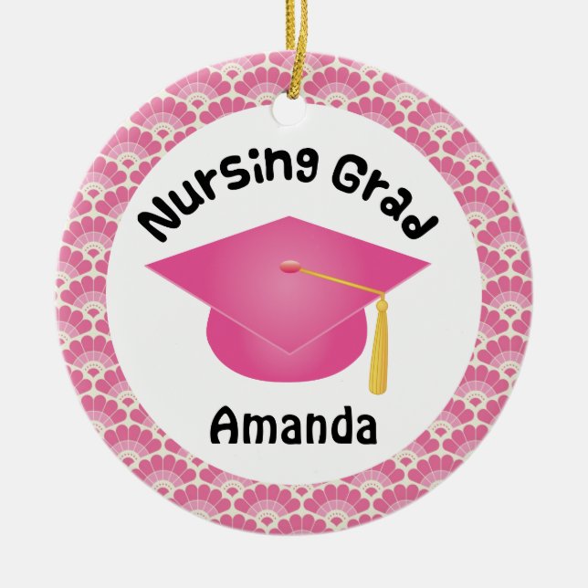 Nursing Graduation personalized gift Ceramic Ornament (Front)