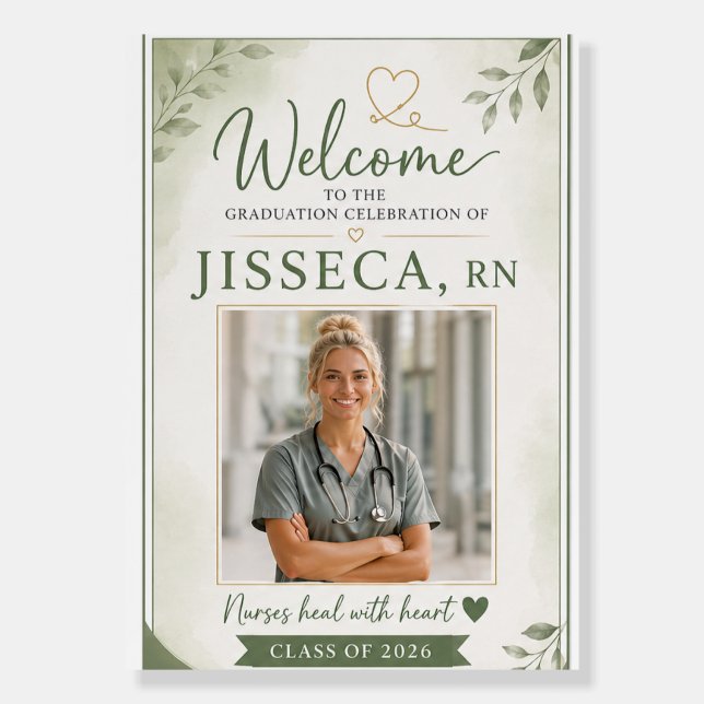 Nursing Graduation Welcome Sign Poster 18x24 | Sag (Front)