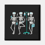 Nursing Halloween Skeleton Nurse Healthcare Soky N Magnet