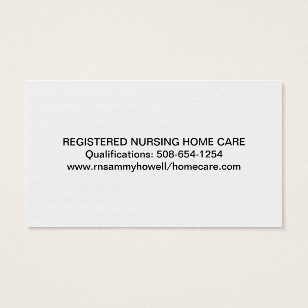 wording for nursing home business card