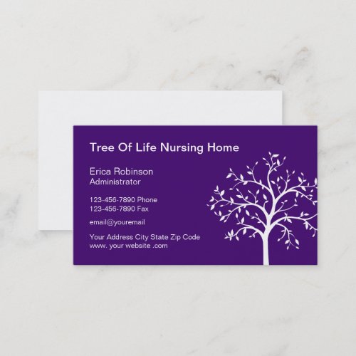 Nursing Home Modern Senior Care Business Card