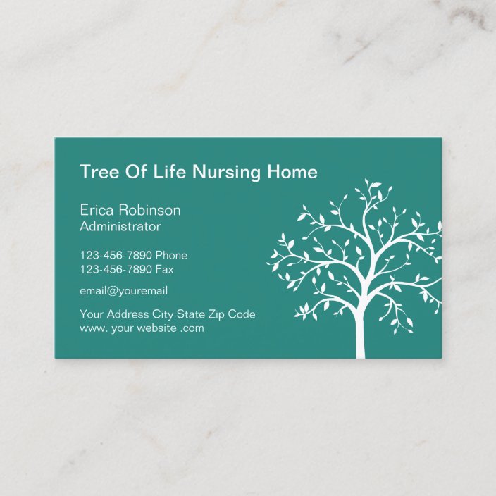 Nursing Home Senior Care Business Card | Zazzle.com