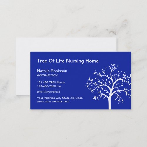 Nursing Home Senior Care Business Card Template