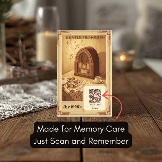 Nursing Home Visit Gift | Interactive Retro Music  Postcard (Creator Uploaded)