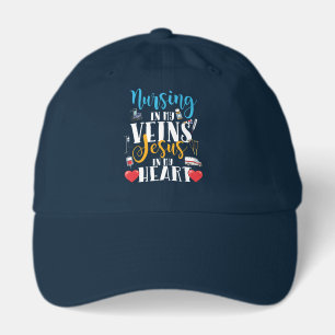 Nursing in My Veins Christian RN Nurse Hat