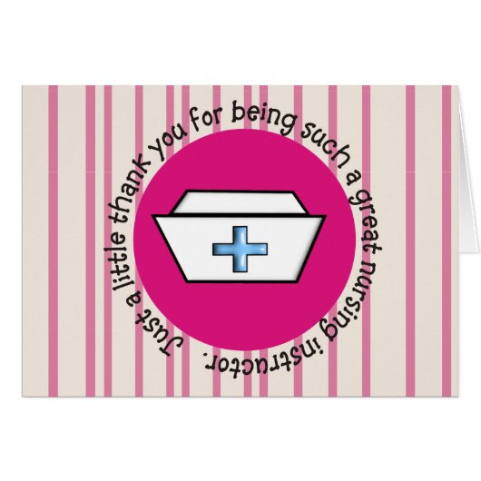 Nursing Instructor Appreciation Card #3 (Front Horizontal)