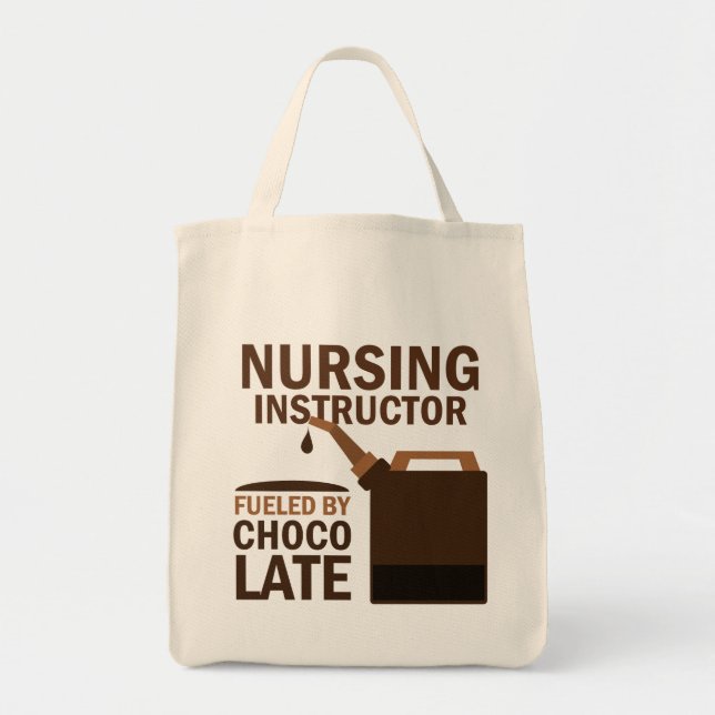 Nursing Instructor (Funny) Chocolate Tote Bag (Front)