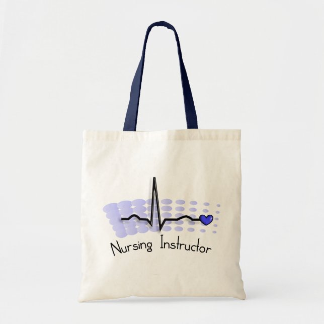 Nursing Instructor QRS Blue Tote Bag (Front)