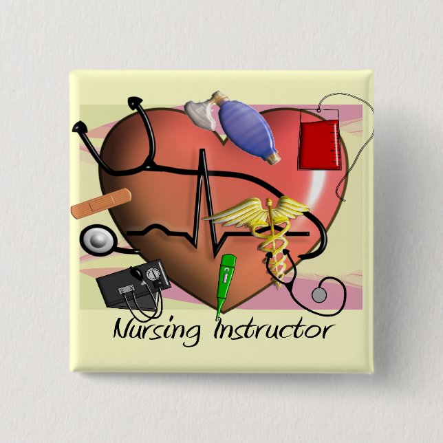 Nursing Instructor Thank You Gifts Pinback Button (Front)