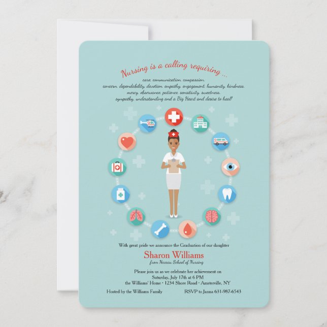 Nursing is a Calling Graduation Invitation (Front)