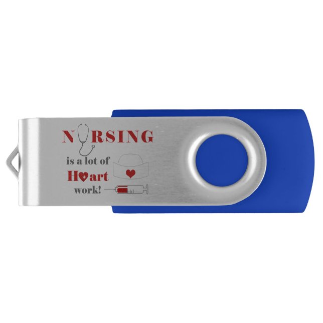 Nursing is a lot of heartwork flash drive (Back)