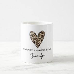 Nursing is a Work of Heart Custom Thank You Coffee Mug