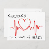Nursing is a Work of Heart Postcard (Front/Back)